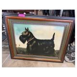PAUL SKAGGS SCOTTIE DOG GICLEE FRAMED PRINT