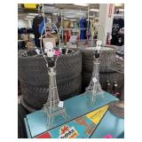 2PC EIFFEL TOWER TABLE LAMPS