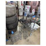 3PC IRON DECOR WINE HOLDER & SHELVES