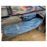 PAN AM VINTAGE TRAVEL GOLF BAG W SOME CLUBS NOTE