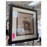 LARGE FRAMED ELEPHANT WALL ART BY JOYCE COMBS