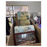 LOT OF MISC CANVAS ART