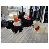 3PC VINTAGE WAX SCOTTIE DOGS / CANDLES