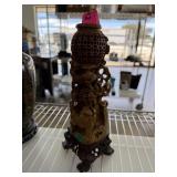 LARGE VINTAGE CARVED SOAPSTONE SCULPTURE