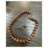 STERLING SILVER PEARL BRACELET & EARRINGS