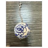 CHINESE BLUE & WHITE PORCELAIN PENDANT