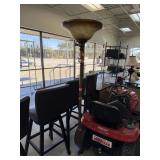 FLOOR LAMP W GLASS SHADE