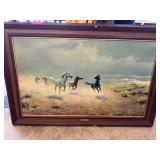 LARGE FRAMED PRINT FREE AS THE WIND A ALBO