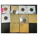 QTY 10 MIXED BETTER WHEAT PENNIES CENTS