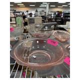 VINTAGE GLASS CHIP BOWL & DEPRESSION GLASS BOWL