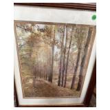 LARGE FRAMED LANDSCAPE PRINT