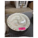 3 SECTION DIVIDED CERAMIC PLATE