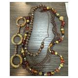 LARGE GLASS RING NECKLACE