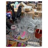 LOT OF MIXED GLASSWARE GLASSES ETC