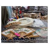 LOT OF VINTAGE ASIAN DECOR FANS ETC
