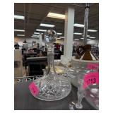 LARGE CRYSTAL WIDE BOTTOM DECANTER / BOTTLE