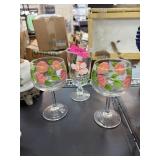 HAND PAINTED GLASSWARE DESERT ROSE?