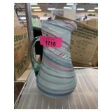 ART GLASS SWIRL PITCHER
