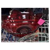 FENTON LOTUS RUBY RED GLASS BOWL