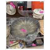 LARGE VTG SILVERPLATE SHELL BOWL