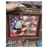 PATRIOTIC THEME STAMPS EAGLE WALL ART