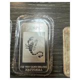 1 OZ SILVER BULLION .999 BAR ZODIAC SCORPIO