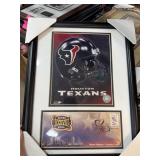 SUPERBOWL XXXVII FRAMED 1ST DAY COVER TEXANS