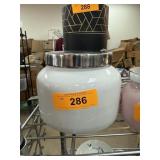 NEW CAPRI BLUE VOCANO WHITE JUMBO CANDLE NEW CAPRI BLUE VOCANO WHITE JUMBO CANDLE