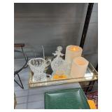 MIRRORED VANITY TRAY  CREAMER SUGAR CANDLES MIRRORED VANITY TRAY  CREAMER SUGAR CANDLES