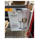 6PC BOHEMIA CRYSTAL CHAMPAGNE FLUTES 6PC BOHEMIA CRYSTAL CHAMPAGNE FLUTES