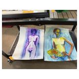 2PC ORIGINAL PAINTINGS ON PAPER 2PC ORIGINAL PAINTINGS ON PAPER