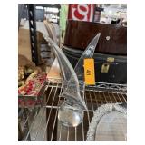ELIO RAFFAELI MURANO GLASS CLEAR BIRD SCULPTURE ELIO RAFFAELI MURANO GLASS CLEAR BIRD SCULPTURE