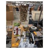 LOT OF BARWARE CUTTING BOARD WINE ETC LOT OF BARWARE CUTTING BOARD WINE ETC