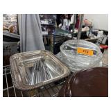 SILVERPLATE TRAY / STEAK KNIVES GLASSWARE SILVERPLATE TRAY / STEAK KNIVES GLASSWARE
