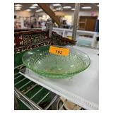 VASELINE GLASS FOOTED BOWL VASELINE GLASS FOOTED BOWL