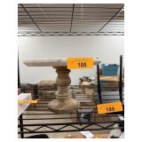 MARBLE PEDESTAL CAKE STAND MARBLE PEDESTAL CAKE STAND