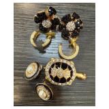 PRETTY BLACK & GOLD JEWELRY EARRINGS TURTLE / PIN PRETTY BLACK & GOLD JEWELRY EARRINGS TURTLE / PIN