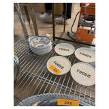 LOT OF FOODIE COASTERS / BOWL LOT OF FOODIE COASTERS / BOWL