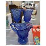 FOSTORIA FOR AVON WASHINGTON GLASSES / PITCHER FOSTORIA FOR AVON WASHINGTON GLASSES / PITCHER