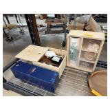 LOT OF LIQUOR BOXES  1 IS LOCKING NO LIQUOR LOT OF LIQUOR BOXES  1 IS LOCKING NO LIQUOR