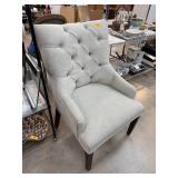NICE TUFTED BACK CANVAS ARM CHAIR NICE TUFTED BACK CANVAS ARM CHAIR