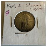 1929-S STANDING LIBERTY SILVER QUARTER