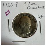 1932 WASHINGTON SILVER QUARTER