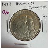 1924 HUGUENOT COMMEM SILVER HALF DOLLAR