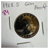 1968-S GEM PROOF WASHINGTON QUARTER