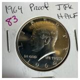 1964 PROOF SILVER JFK HALF DOLLAR