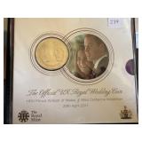 2011 OFFICIAL UK ROYAL WEDDING COIN