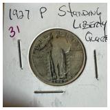 1927 STANDING LIBERTY SILVER QUARTER