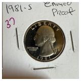 1981-S CAMEO PROOF QUARTER