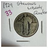 1929 STANDING LIBERTY SILVER QUARTER